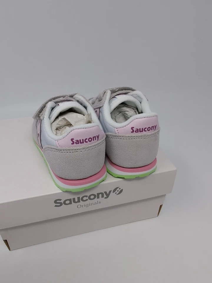 Tênis de corrida esportivo Saucony infantil menina tamanho 5 jazz conforto, cinza, camurça - Imagem 4 de 4