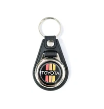 Toyota Key Fob Chain Leather Vintage Look FJ40 Celica Corolla Land Cruiser NEW 