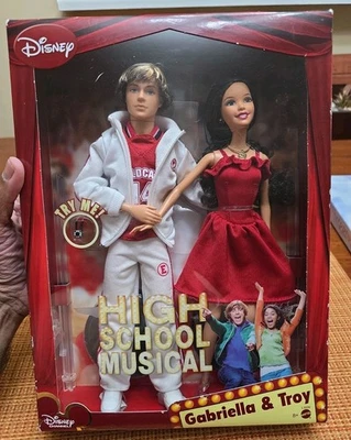 RARE HTF Disney High School Musical Gabriella And Troy Dolls Set #L3006 - Image 1 of 4