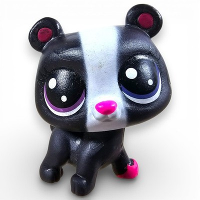 Hasbro Littlest Pet Shop #1-5 Midnight Bearly Bear White Black Pink Paw Mini LPS