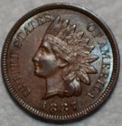 AU-UNC 1887 Indian Head Cent, Razor-Sharp w/ Strong Mint Luster.