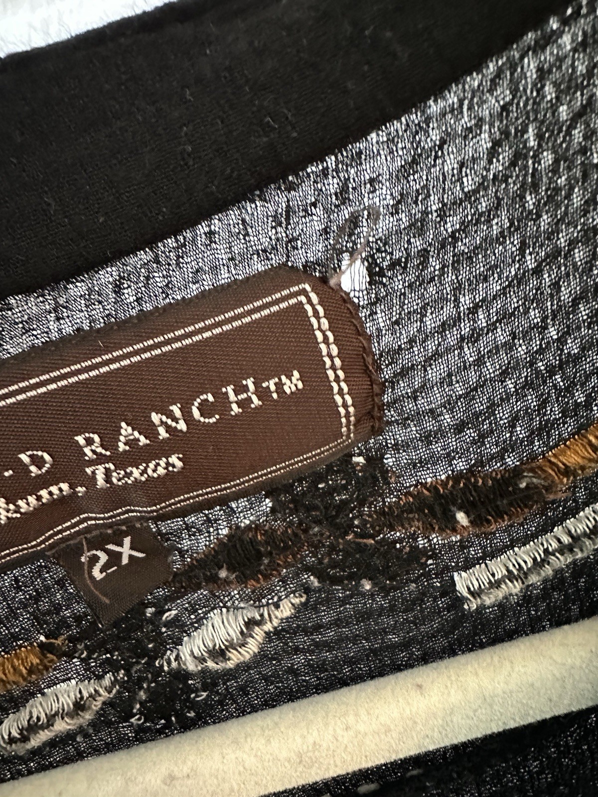 Double D Ranch Western Button Down, Intricate Bea… - image 6