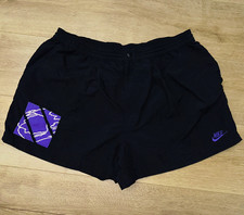 Nike Challenge Court Andre Agassi Tennis Swim Shorts Vintage XL Purple Black