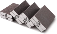 8PCS Sanding Sponge Blocks 60/80/120/220 Grit Assorted Reusable for Wood Metal