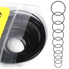 O Ring Watch Gasket, 28 Pcs 0.6mm Waterproof Rubber Watchs Seal Washers Black
