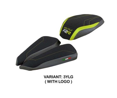 Seat cover Meilan UGrip Yellow-Gray +logo TPZ MV Agusta Brutale 1000RR 2020 2023