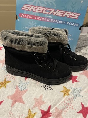 Women's Skechers Street Cleat Everyday Chillz Boots Style #44386/BLK 9.5 New Box