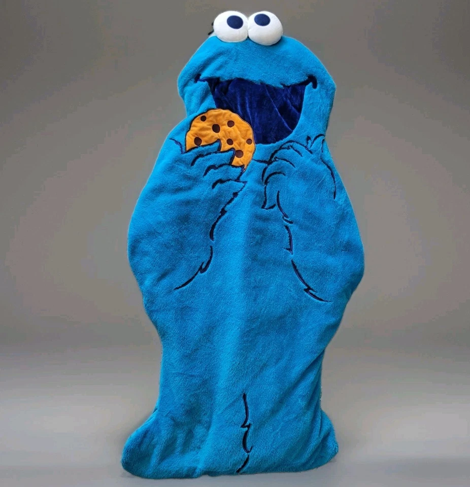 Saco de dormir Cookie Monster para niños pequeños Sesame Street azul grueso y cómodo Foto 2 de 4