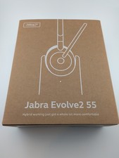Brand New Jabra Evolve2 55 Stereo Wireless Headset with Charging Stand 
