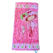 Strawberry Shortcake Kids Sleeping Bag w/ Cutie Pie Cat 27x54 Y2K 2003