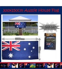 Jumbo Huge AUSTRALIA HOUSE FLAG 300 x 150cm AUSSIE Anzac Day Work Home Sports