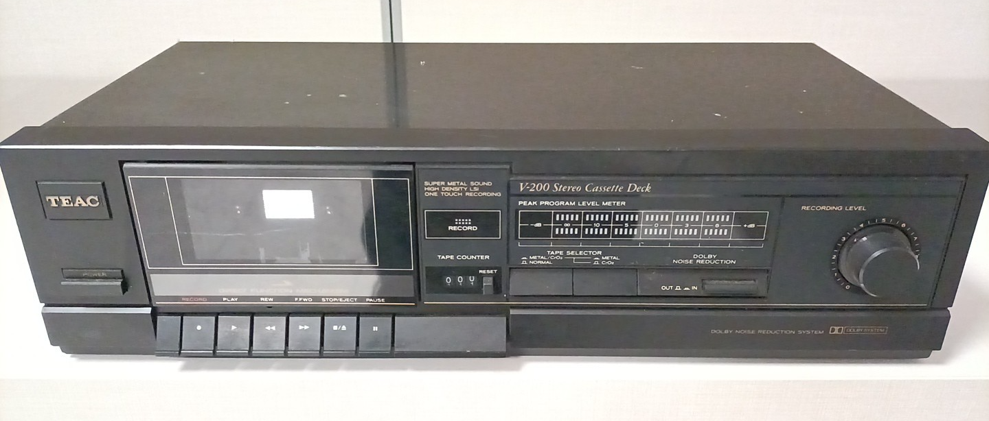 TEACV-200REGISTRATOREDECKCASSETTESTEREOVINTAGEmusicassette