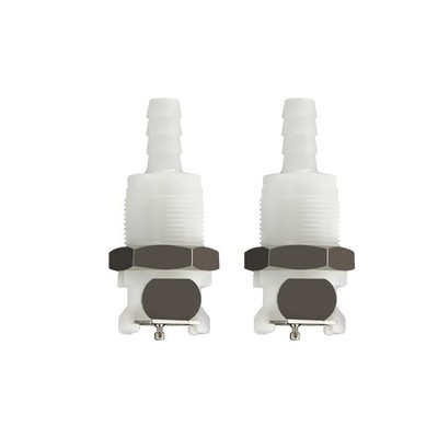 2PCS 1/4'' 3/8'' 5/16'' Plastic Tube in-line Hose Quick Connector with Shut-Off ...