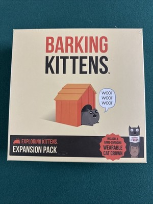 NEW Barking Kittens - Exploding Kittens Expansion Pack - Includes Cat Crown