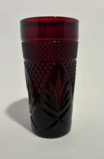 Vintage Luminarc Cristal D'Arques Durand Ruby Red Tumbler Drinking Glass