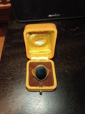 Herrenring / Siegelring 585 Gold 14K mit schwarzem Stein wohl Onyx – 8,50g