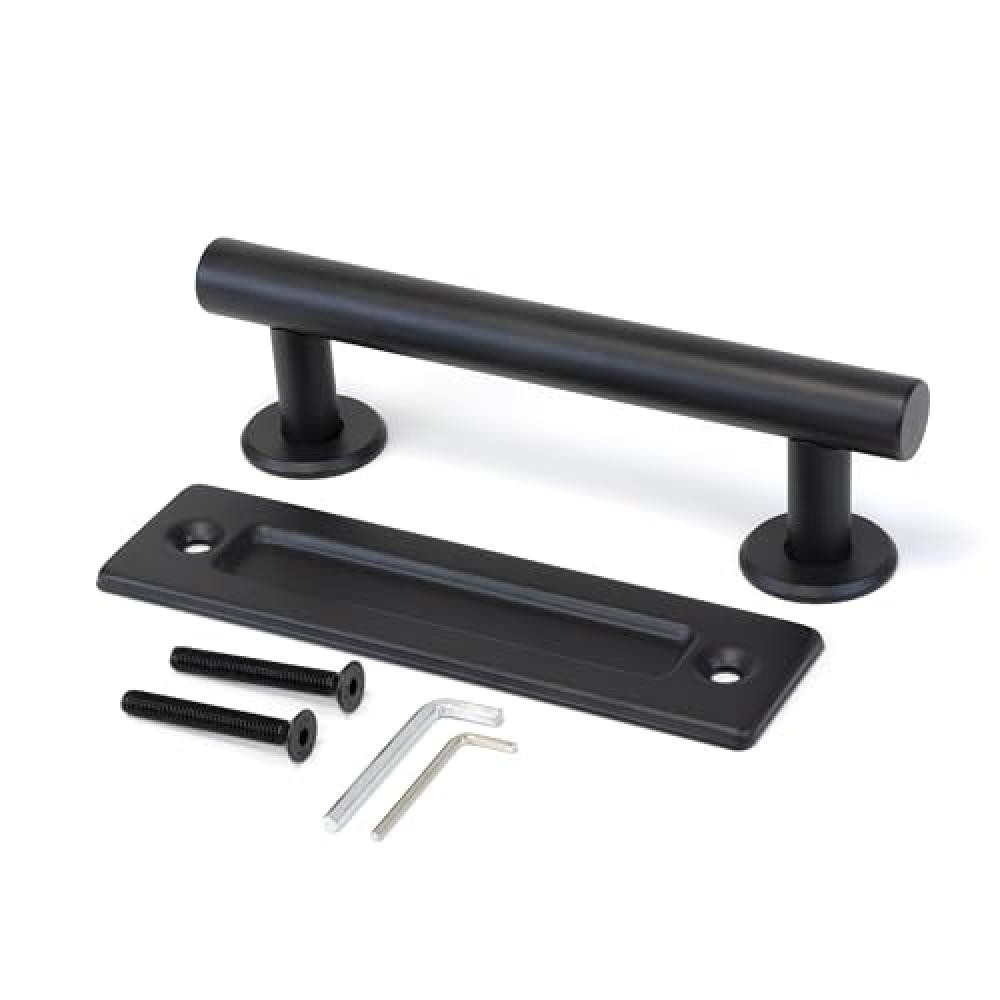 Maniglia Porta Scorrevole Legno Emuca - Acciaio Nero Industrial 240mm