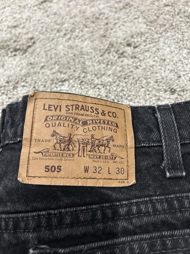 Vintage Levi’s 550 Men’s 32x30 Black Orange Tab Relaxed Fit Jeans MADE IN USA - Picture 2 of 10