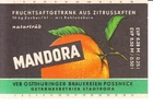 1 label Stadtroda, Mandora GDR