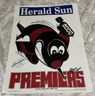 ESSENDON 2000 Premiers SHEEDY & WEG Hand Signed Poster Herald Sun Bombers AFL