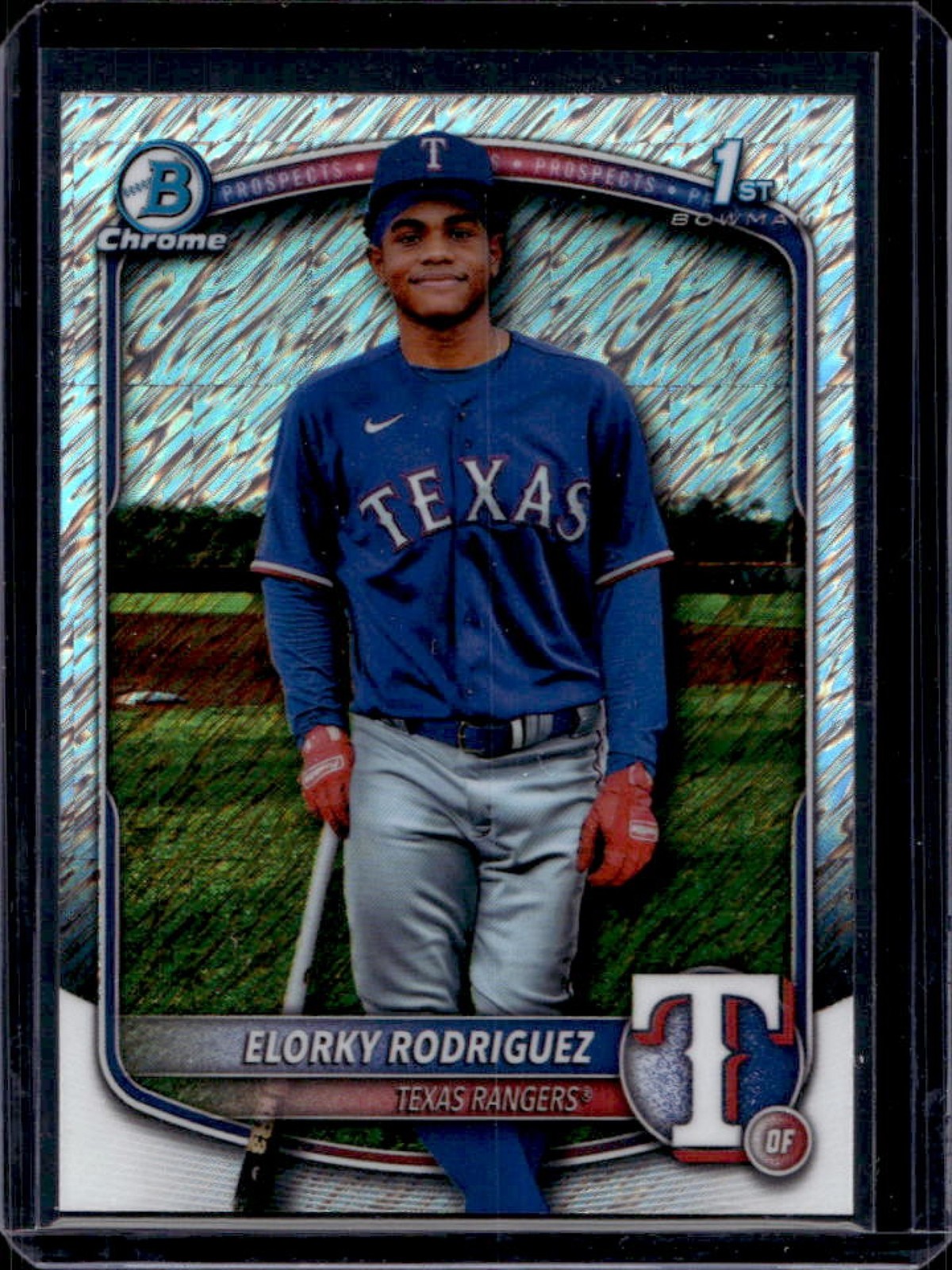 2025 Bowman Chrome Elorky Rodriguez Shimmer Refractor 1st Prospect #BCP-186