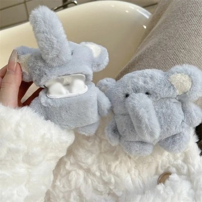 Entzückende Halterung Elefant Plüsch für AirPods Pro Generation San Schutz