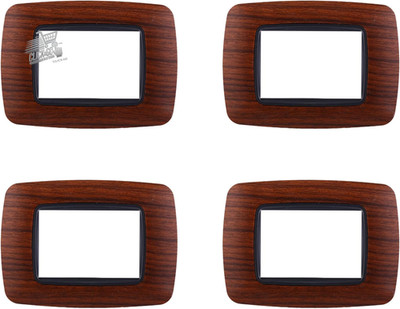 4 Pieces Compatible Plates Bticino Living 3 Seater Modules Plastic Domed Radic