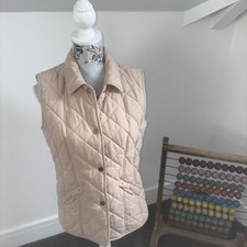 Chaleco mujer beige ligeramente acolchado talla 12