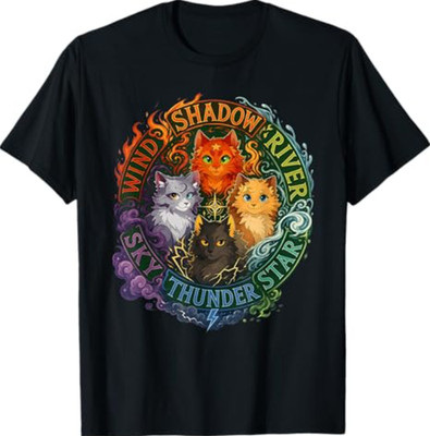 Wind Shadow River Star Thunder Sky Cat Feline,Fire Star Cat T-Shirt