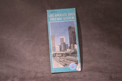 Los Angeles Freeway System Map, 1980's, Never been opened up
