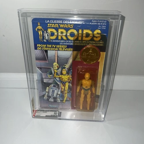 Vintage Kenner Star Wars Droids Cartoon C-3PO CANADA 1985 GRADED AFA 85+ GOLD 🔥