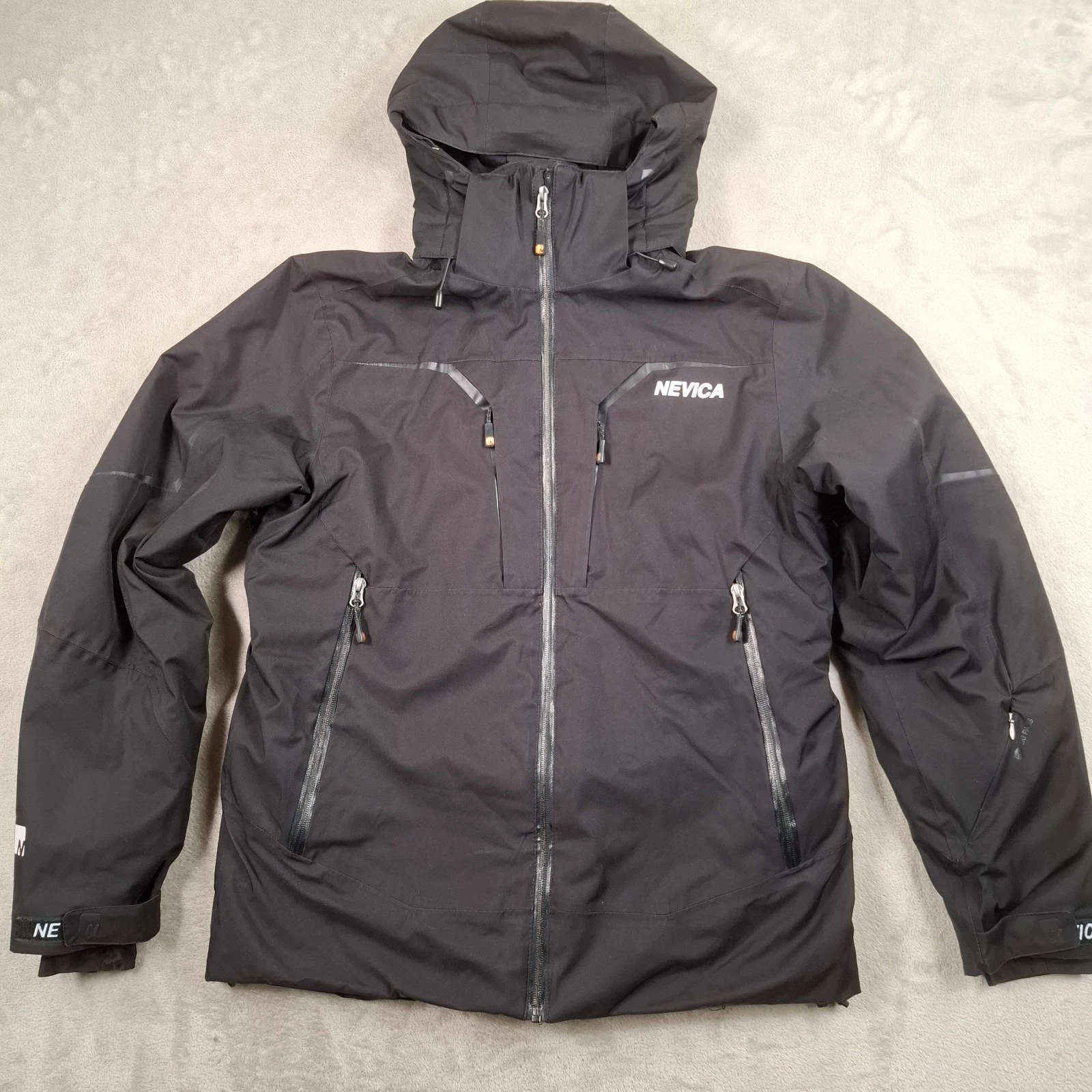 Nevica Ski Jacket Mens Medium Black Waterproof Breathable Hooded Snow Coat
Opens in a new window or