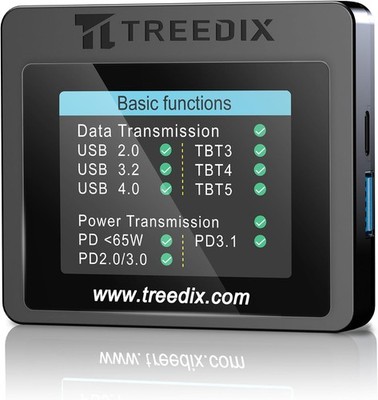 USB Kabeltester 2,4 Zoll LCD Display Typ-C eMarker Widerstandstester Micro-B