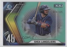 2022 Bowman Chrome Scouts Top 100 Aqua Refractor 74/125 Shea Langeliers 2u6