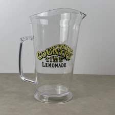 Country Time Lemonade Clear Plastic Pitcher Drink Jug Advertising Bar Logo