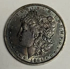 Toned AU+ 1904-O Morgan Silver Dollar (old cleaning), Almost UNC $1 Coin