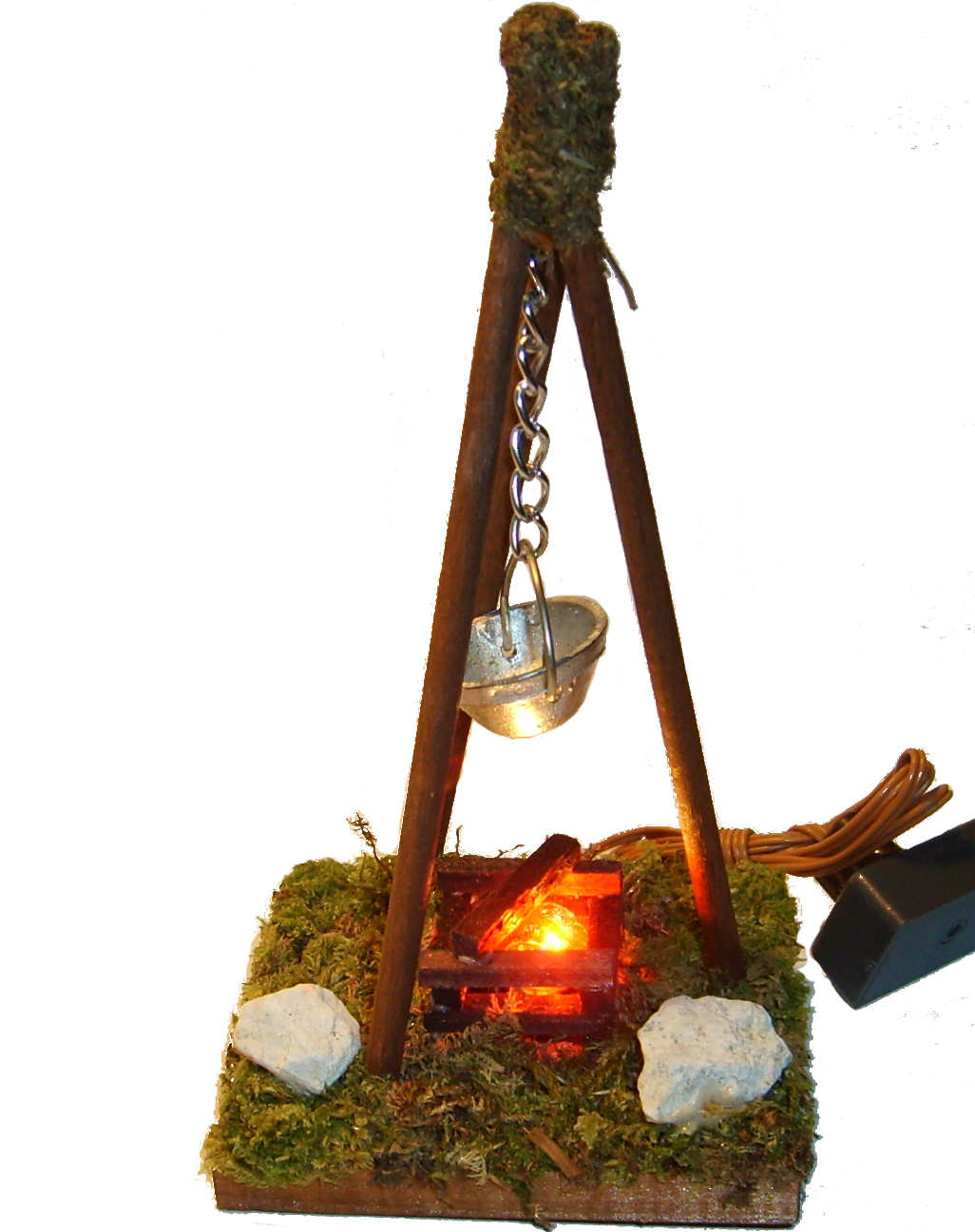 Lagerfeuer für Krippe, 3,5V Krippenbeleuchtung, Krippenzubehör, Kahlert 40665