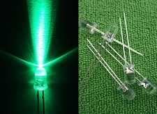 10pcs 5mm Cyan 505-510NM Bright Light LED 12V with Free Resistors 5CL