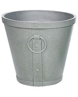 Blumentopf Steingemisch Und Glasfaser Grau 45 X 45 X 41 Cm Rund Retro-Stil Vari