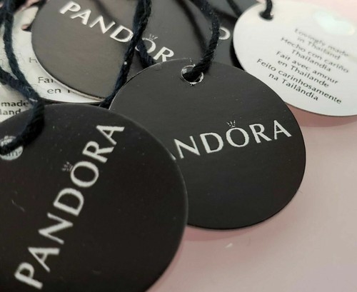 PANDORA | ETIQUETAS DE JOYERÍA DE AUTENTICIDAD NUEVAS 25X AUTÉNTICO LOGOTIPO REDONDO RARO MINORISTA - Imagen 7 de 8