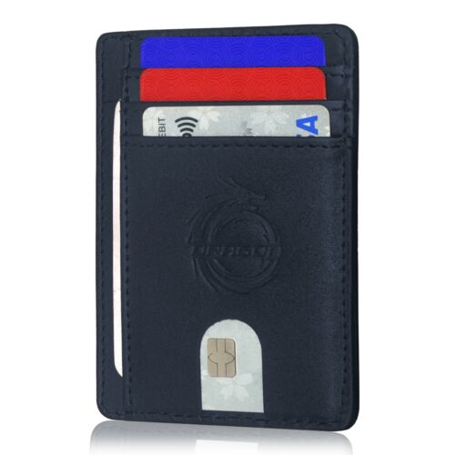 Premium Leather Wallet Slim RFID Blocking with Credit Card & Cash Slots - Picture 3 of 13