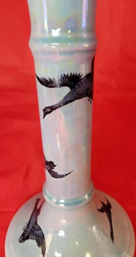 Royal Winton Grimwades Candle Sticks Swallows Pattern Blue rare - Picture 9 of 17