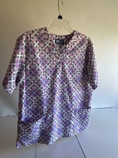 Madison Medical Women's Print Scrub Shirt Size M