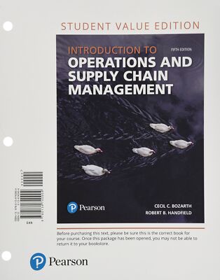 Introduction to Operations and Supply Chain Management [Loose Leaf] Bozarth,