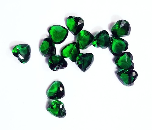 Dark Green Topaz Heart Shape 21.80 Ct/ 15 Pcs Lot Loose Gemstone With Free Gift - Picture 4 of 5