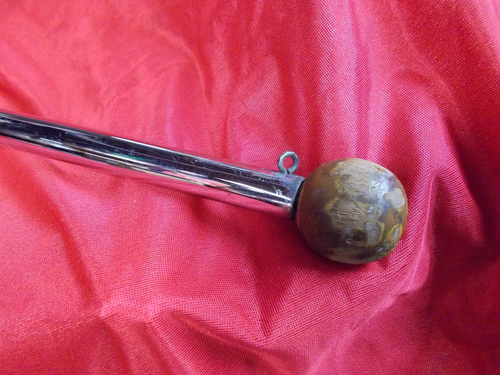 45" Chrome Flagstaff Teak Ball eBay