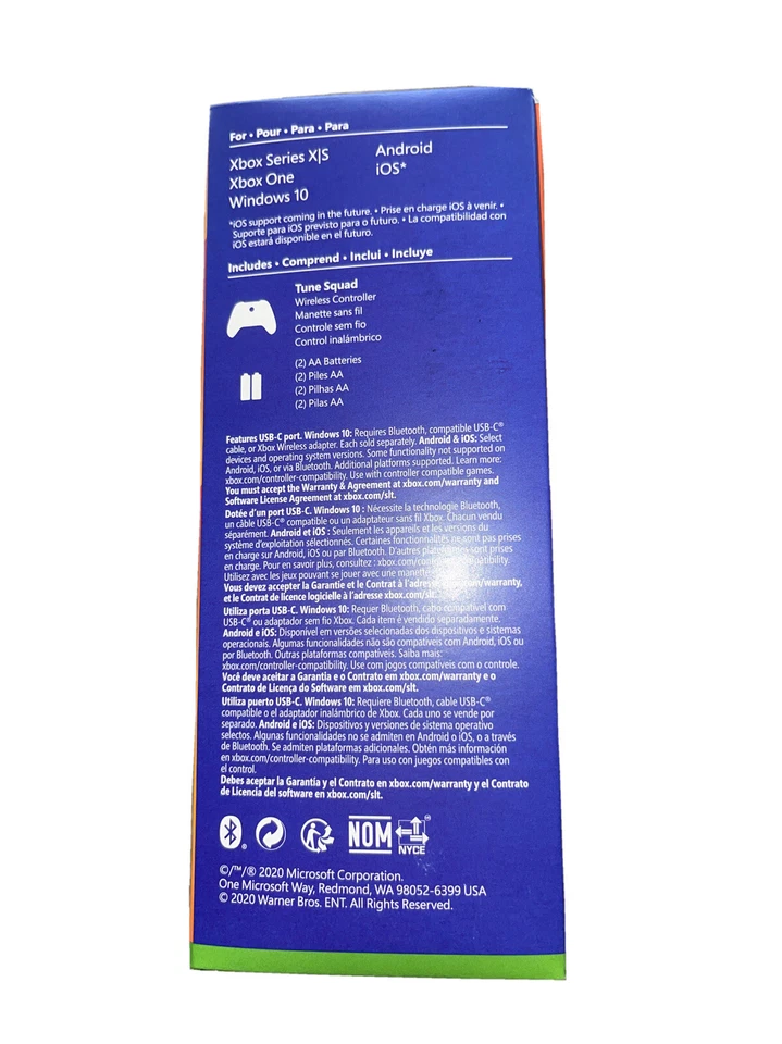 Controlador inalámbrico Microsoft Xbox Series S X Space Jam Tune Squad naranja/azul Foto 2 de 4