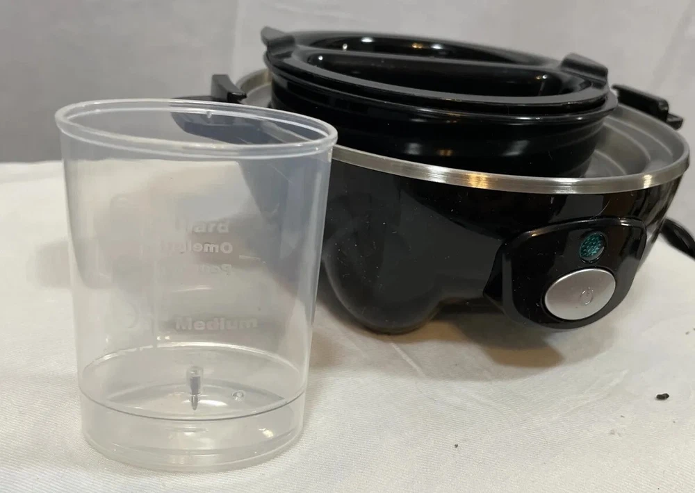 New Dash Rapid Black Egg Cooker with 6-Egg Capacity in Opened Box