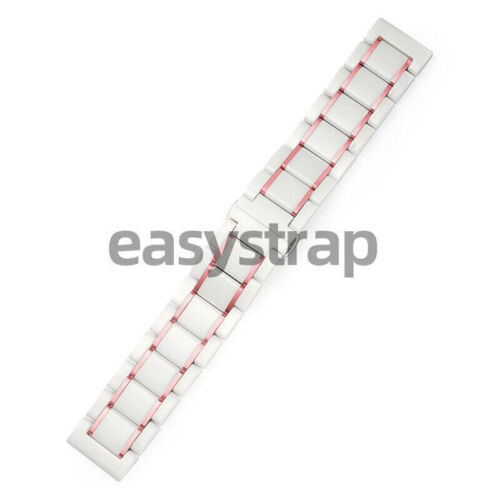 Polished Premium Watch Band 14-24mm Stainless Steel Ceramic Strap Quick Release - Picture 24 of 25