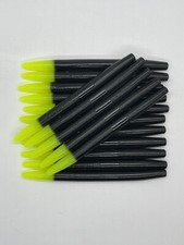 25ct 5-inch Black Chartreuse Senko Style Stick Soft Plastic Bass Fishing
